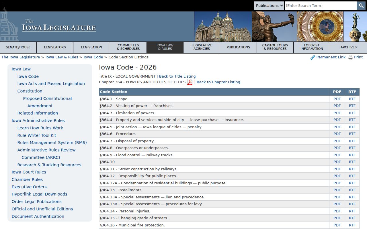 Iowa municipal infraction law for Wayne County city warrant records